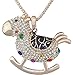 Produktbild SaySure - Black Enamel Saddle Rocking Horse Long Chain Crystal