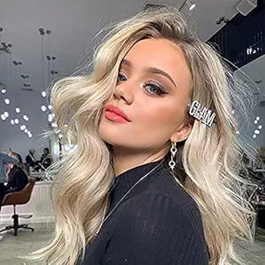 26 Inch Long Blonde Wavy Wig for Women Synthetic Blonde Wavy Wigs Natural Looking Heat Resistant Fiber Wig Middle Part Hair Replacement Wigs for Daily Use (Blonde)