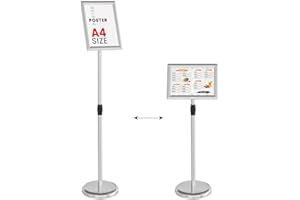 ALLboards Leggio porta menù da esterno A4 struttura in alluminio argento