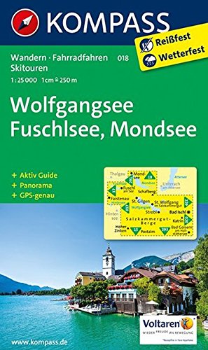 Download Wolfgangsee, Fuschlsee, Mondsee: Wanderkarte mit Aktiv Guide, Panorama, Radwegen und alpinen Skirouten. GPS-genau. 1:25000 (KOMPASS-Wanderkarten, Band 18)