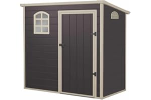 Gardiun Caseta de Resina Flat Roof 2,12 m² 191x111x195 cm Gris Antracita