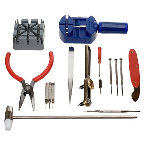 DIKETE® 16 tlg. Uhrenwerkzeug Set Uhrenmacher Feinmechanik Werkzeug Reparatur Set Uhr Öffner Werkzeug Kit Reparatur Pin Neu