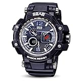 Lazzgirl S-8007 SBAO Shuangbao Elektronische Uhr Sportuhr(Rot, Blau, Schwarz, Weiß, Gelb,One Size)