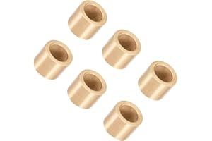 PATIKIL 12mm Foro x 18mm DE x 15mm Lunghezza Cuscinetto Manicotto, 6pz Autolubrificante Boccole Sinterizzate Bronzo