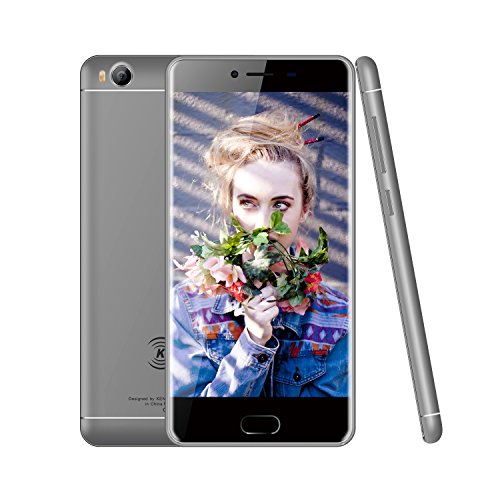 KENXINDA V7 Dual SIM 4G Handys, GÃ¼nstiges smartphone ohne Vertrag, Touchscreen digitales 5,0 Zoll Display, Fingerabdruck Sensor, 2GB+16GB interner Speicher, BatteriekapazitÃ¤t 2250 mAhï¼ˆGrauï¼‰