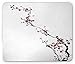 Produktbild Watercolor Flower Mouse Pad, Sakura Tree Cherry Branches in Classic Asian Style Artwork, Standard Size Rectangle Non-Slip Rubber Mousepad, Dark Coral Black Grey