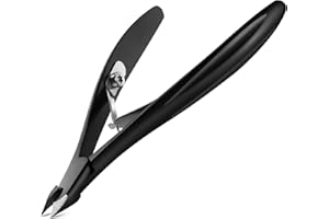FVION Tronchesino Cuticole Professionale da 4mm, Tronchesino per Cuticole per una Cura Precisa delle Cuticole delle Unghie, Tronchesina per Cuticole in Acciaio Inossidabile - Nero