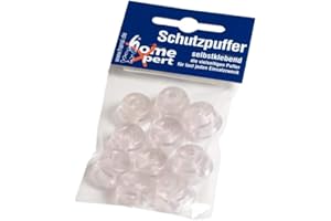 HOMEXPERT Home Xpert 10er Pack Schutzpuffer, Anschlagpuffer, Möbelpuffer, Anschlagdämpfer, Elastikpuffer, konisch, transparent, Ø 15 mm, Höhe 11 mm