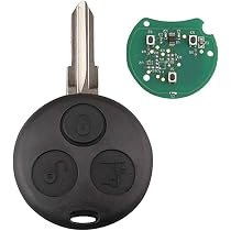 Lot De 2 Coques Clé Télécommande 3 Boutons – Compatibles Smart Fortwo 450, Forfour 451, Roadster, City-Coupé, Cabrio 1998-2007 – Brabus Inclus