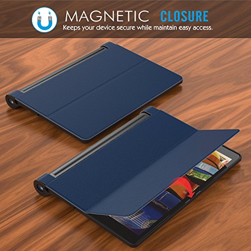 MoKo Lenovo YOGA Tab3 Plus 10.1 Hülle – Ultra Leightweight Slim Schutzhülle Smart Cover für Lenovo YOGA Tab 3 Plus (YT-X703F) 10.1 Zoll 2016, Marineblau - 3