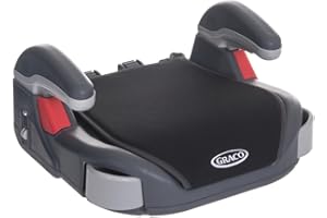 Graco Booster Basic R44 Backless Booster Car Seat, Lightweight at only 1.96kg, Suitable from approx. 6 to 12 years (22-36kg), Midnight Black fashion