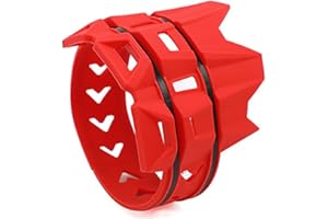 KACEPAR Protezione per marmitta di scarico per moto, copertura con cinghie di installazione, in gomma resistente, resistente al calore, anello anti-scottatura, rosso