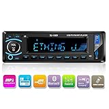 📻 【Para reproducción con mayor posibilidad】 - este autoradio admite unidad flash USB / tarjeta SD / radio FM / AUX, para reproducir música. Admite Ape / WMA / WVA / MP3. Gracias a la conexión USB, también puedes cargar el teléfono.