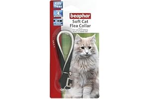 PET BAZAAR Beaphar Cat Flea Collars - VELVET- 1 Pack | Black Colour | Kitten Flea Collars 4 Month Flea Protection |Adjustable & Safe Cat Flea Collar Solution