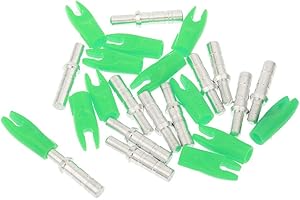 Folpus 12 Pièces Encoches de Précision de à l'arc en Plastique pour Arbre de Flèche ID 4.2mm Universel