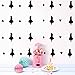 Produktbild Yanqiao 24Pcs/set Alice im Wunderland Kinderzimmer Vinyl Wand Abziehbild Entfernbare Hauptdekoration Wand Aufkleber DIY Materialien, Schwarz