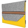 Tarkan Slim & Protective Felt Sleeve Cover Carry Case for All 13 13.3 14 Inch Laptops, MacBook Air Pro (Mango Yellow)