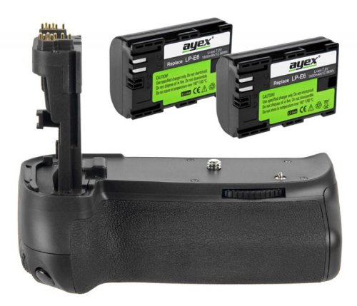 Pro BG-E14 Batterie avec grip pour Canon 70D 2 LP-E6
