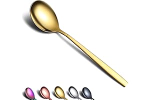 Berglander 6 cucchiai, stoviglie in acciaio inossidabile, cucchiai moderni lucidi e set di cucchiai lavabili in lavastoviglie