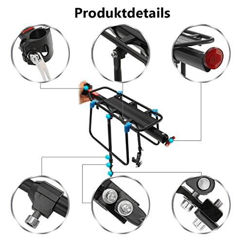 OUTERDO Aluminum Fahrrad Gepacktrager Carrier Sattelstutz Fur Fahrrad Mountainbike - 4
