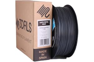 3DFILS - Filamento PETG Grafito para impresión 3D (1,75 mm / 1 Kg, Grafito)