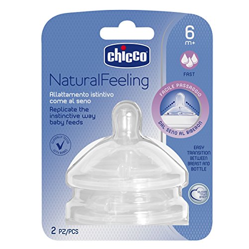 Chicco NaturalFeeling - Tetina inclinada de silicona con flujo r pido para beb de 6 meses en adelante 2 unidades reviews Chicco NaturalFeeling - Tetina inclinada de silicona con flujo r pido para beb de 6 meses en adelante 2 unidades