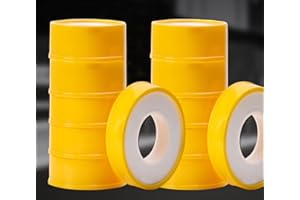 YIYICO Taśma teflonowa taśma uszczelniająca z PTFE taśma uszczelniająca do rur wodnych, 12 rolek 15 mm x 0,1 mm x 15 m do przegubów wtykowych do gazu i wody, taśma teflonowa