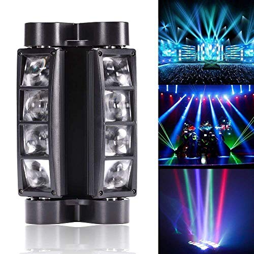 UKing Scène Araignée Lumières DMX512 Mini Rotation Lumières 8x3 W RGBW 4-Couleur LED Lumières DJ Disco De Mariage Bar Noël Halloween Party