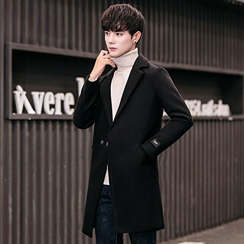 Casual Men 'S Autumn and Winter Men' S Windbreaker Coat Long Paragraph Slim Men 'S Coat,D,XXXL
