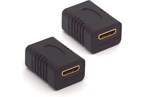 HTGuoji Mini łącznik HDMI 4K Mini-HDMI adapter HDMI typu C żeńskie na żeńskie złącze obsługuje 3D 1080P przedłużacz HDMI do aparatów telefonicznych, tabletu (2 szt.)