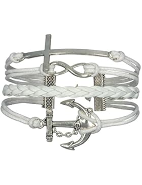 Armband Infinit Rihanna Kreuz Anker, die weißen Infinity Karma gestrandet