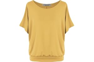 Van Der Rich ® - Camiseta Extragrande con Mangas de murciélago - Mujer