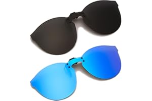 YAMEIZE Clip per Occhiali da Sole, Flip up Senza Telaio Occhiali da Sole, Uomo e Donna Polarizzata Lente, Adatti per All'aperto…