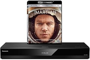 PANASONIC BUNDLE Panasonic DP-UB820 MULTIREGION for DVD Blu-ray Player Bundle with The Martian Ultra HD 4K Blu-ray Disc