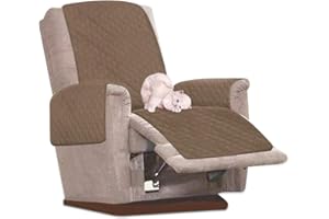 Ghopy Funda de Sillón Relax Reclinable Impermeable Funda Cubre Sofá Universal Funda para Sillón de 1 Plaza Antimanchas y Antiarañazos (Marrón)