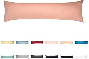 ‎LIVESSA livessa Seitenschläferkissen mit Bezug 40 x 145 cm -Schwangerschaftskissen/Pregnancy Pillow/Stillkissen mit Kissenbezug aus%100 Baumwolle, Verdeckter Reißverschluss an der Langen Seite