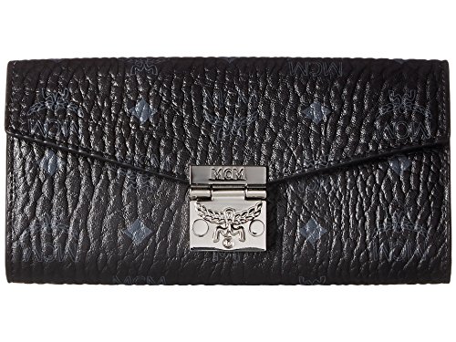 Preisvergleich Produktbild MCM Damen Geldbörse Patricia Visetos Schwarz