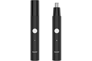 Sweetlf Rechargeable Nose Ear Trimmer Portable Electric Facial Hair Trimmer Cordless Trimmer for Men Women Hair Removal with Powerful Motor Dual Edge Blades Washable Head Black