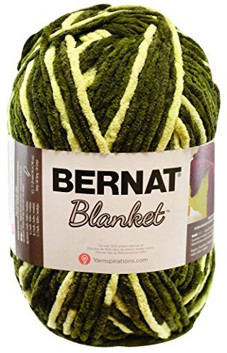 Bernat Small Polyester Blanket Big Ball Of Yarn Gathering Moss