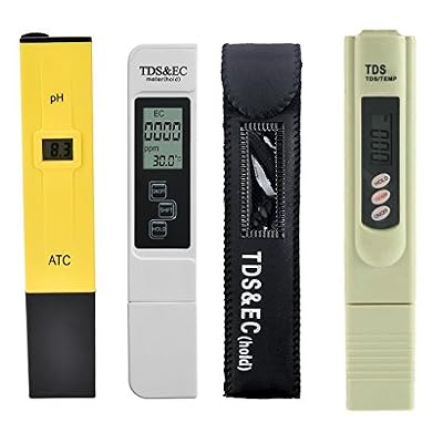 Lorsoul 3pcs/lot Testeur numérique Eau Ph Mètre Pen TDS EC Compteur Aquarium Filtre qualité de l'eau Testeur Pureté