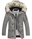 Herrens Winter Jacke Daunenjacke Outdoor Steppjacken Mit...