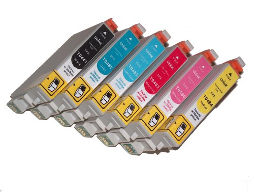 Großpackung : 14 Druckerpatronen Typ 0481 / 0482 / 0483 / 0484 / 0485 / 0486 für Epson Stylus Photo R200 / R220 / R300 /R300M / R320 / R340 / RX500 / RX600 / RX620 / RX640