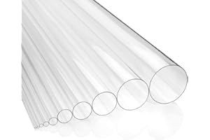 Acrylglasrohr XT Ø 5mm / 3mm (Aussen/Innen), transparent, durchsichtig, 1000mm lang - Zeigis® / farblos/PMMA/glasklar/extrudiert