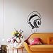 Produktbild Kunst design billig wohnkultur headset wandaufkleber abnehmbare mode haus dekoration kopfhörer aufkleber für shop bar schlafzimmer 58X91CM