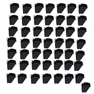 BIO BLOOMS AGRO INDIA PRIVATE LIMITED Pot, Black, 10cm, 50 Piece