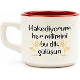 PALTO TASARIM Hakediyorum Her Milimini Bu Dik G&uuml;l&uuml;ş&uuml;n Beyaz Ven&uuml;s Kupa - Hediye Seramik Kupa