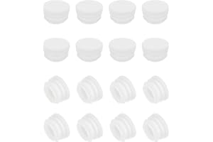PATIKIL Tapones para Tubo Redondo, 16 Piezas 22 mm Tapones Laminares de Plástico Redondo, para Patas de Silla, Mesas, Tubos de Metal, Tapones de Herrajes, Estantes, Blanco