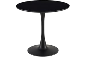 buybyroom Scandinavo Moderno Tavolo Da Pranzo Rotondo Minimalista Piccolo Tavolo per Cucina, Ø - 80 cm, Sala Da Pranzo e Soggi, ferroso