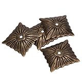  100 unidades decorativas tapicería cuadrada tachuelas muebles Tacks latón antiguo para armario caja de madera, marrón