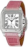 reloj cartier mujer santos  CARTIER SANTOS 100 RELOJ DE MUJER AUTOMÁTICO CORREA DE CUERO W20126X8